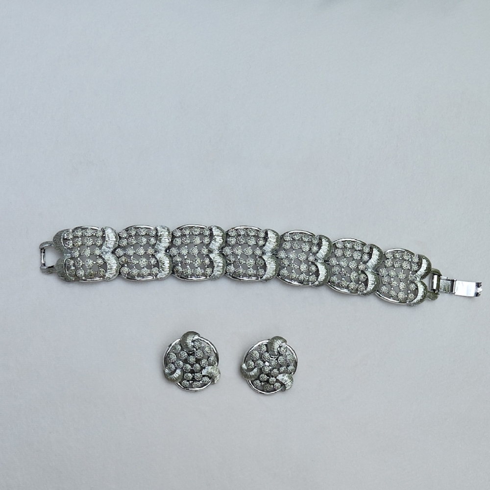 Vintage CORO pegasus Bracelet Panel And Earrings Set